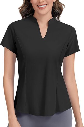 JoyGirl Women Golf Polo Shirts UPF 50+ Short Sleeve Athletic T Shirts V Neck Quick Dry Tennis Tops for Women in Kuwait