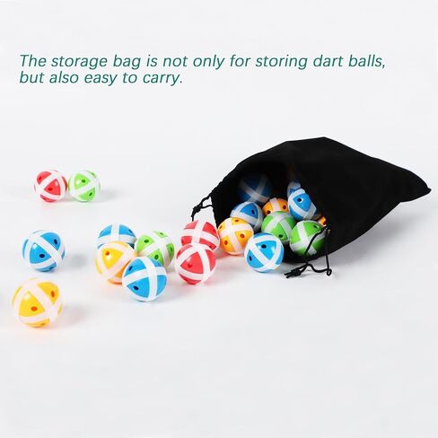 Dart Board Sticky Balls, Dart Hook and Loop Balls for Toss Game, Kids Indoor Outdoor Party Play Game Toys in Kuwait