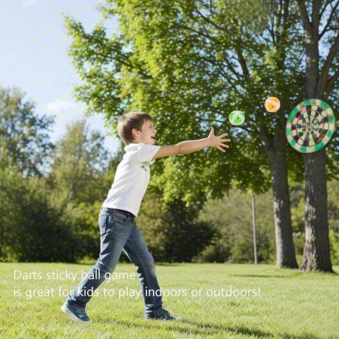 Dart Board Sticky Balls, Dart Hook and Loop Balls for Toss Game, Kids Indoor Outdoor Party Play Game Toys in Kuwait