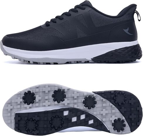 أحذية جولف رجالية مسننة سهلة الارتداء مقاومة للماء وغير قابلة للانزلاق خفيفة الوزن أحذية مشي خارجية للاعبي الغولف مقاس أمريكي 7-12 in Kuwait