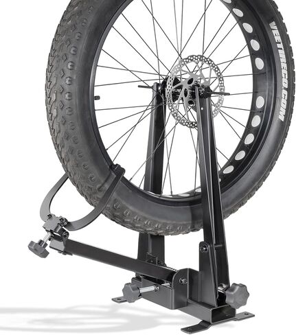حامل عجلة الدراجة الهوائية من CyclingDeal | عرض الإطار يصل إلى 5 بوصات | حامل إصلاح عجلة الدراجة شديد التحمل وأداة الصيانة لضبط الحافة | يناسب العجلات حتى 29 بوصة وعرض المحور 250 مم in Saudi Arabia