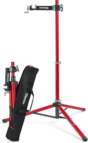 Feedback Sports | Ultralight Bike Repair Stand | Bicycle Workstand W/Tripod Base | Lightweight and Durable Aluminum | Red (Red, Ultralight Pro) in Saudi Arabia