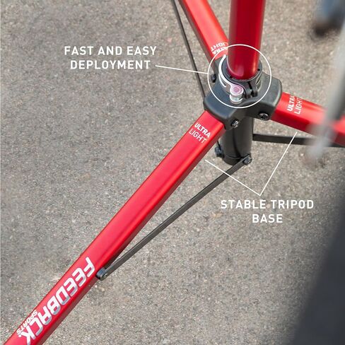 Feedback Sports | Ultralight Bike Repair Stand | Bicycle Workstand W/Tripod Base | Lightweight and Durable Aluminum | Red (Red, Ultralight Pro) in Saudi Arabia
