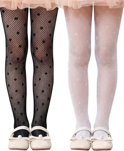 Century Star Girls Lace Stockings Kids Cheer Prays Fishnet Hollow Dance Dusterned 2 pack pantyhose in Kuwait