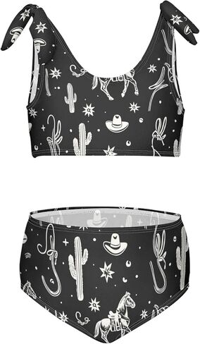 Wusikd Ice Hockey Girls Swimsuits Two Piece Swimwear Bikini Set for for Girls Size 11-12T in Saudi Arabia