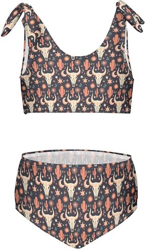 Wusikd Ice Hockey Girls Swimsuits Two Piece Swimwear Bikini Set for for Girls Size 11-12T in Saudi Arabia