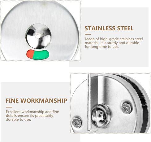 Public Toilet Privacy Indicator Lock with Red Green Occupied Vacant Display, Plastic Partition Door Privacy Lock for Bathroom Stall, Commercial Restroom Door Hardware in Kuwait