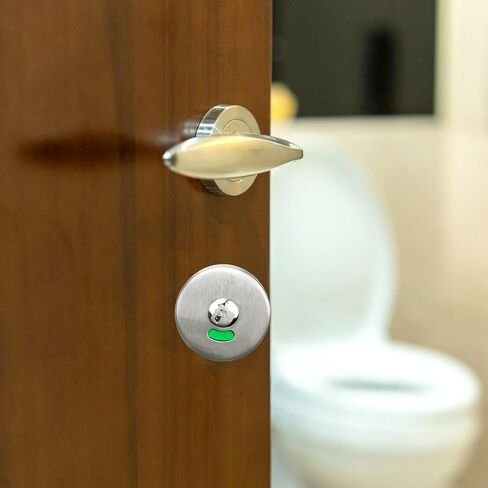 Public Toilet Privacy Indicator Lock with Red Green Occupied Vacant Display, Plastic Partition Door Privacy Lock for Bathroom Stall, Commercial Restroom Door Hardware in Kuwait