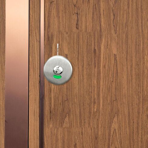 Public Toilet Privacy Indicator Lock with Red Green Occupied Vacant Display, Plastic Partition Door Privacy Lock for Bathroom Stall, Commercial Restroom Door Hardware in Kuwait