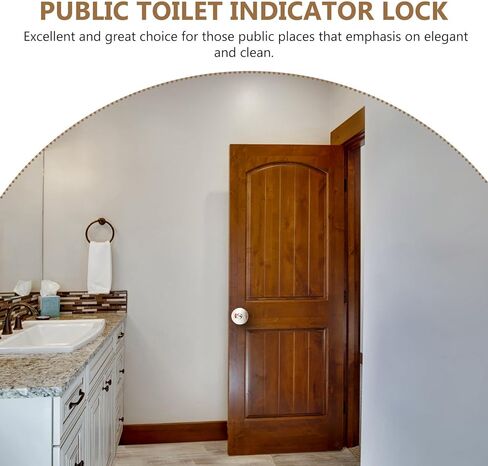 Public Toilet Privacy Indicator Lock with Red Green Occupied Vacant Display, Plastic Partition Door Privacy Lock for Bathroom Stall, Commercial Restroom Door Hardware in Kuwait