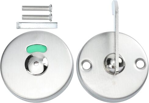 Mobestech Stainless Steel Toilet Door Indicator Lock with Red Green Occupied Vacant Privacy Latch for Public Restroom Partition Doors in Saudi Arabia