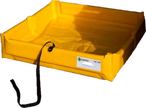 إنباك قابلة للطي بطة بركة صغيرة لاحتواء الانسكابات مع جدران جانبية رغوية وأشرطة ربط لأسفل؛ 59 جالون. سعة الانسكاب، قابلة لإعادة الاستخدام، خفيفة الوزن، محمولة، 4 × 4 × 6 بوصة in Kuwait