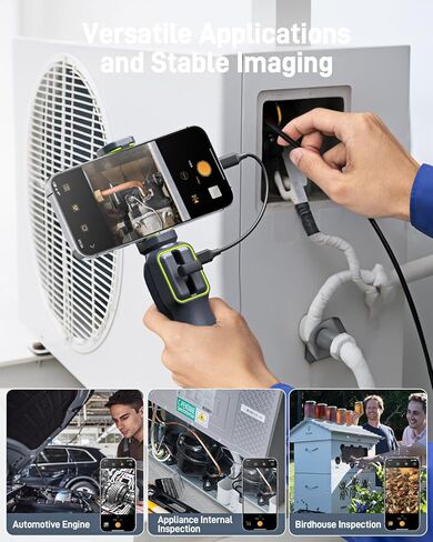 Anykit Two-Way Articulating Borescope with Light, Industrial Endoscope Inspection Camera with 0.22in Articulated Scope Flexible Snake Scope for Wall Automotive Engine Inspect- 5FT in Kuwait