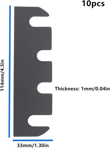 10Pcs Door Hinge Shims 0.040 Inch Thickness 4.5 Inch Length Black Coated Gasket Residential and Commercial Doors in Kuwait