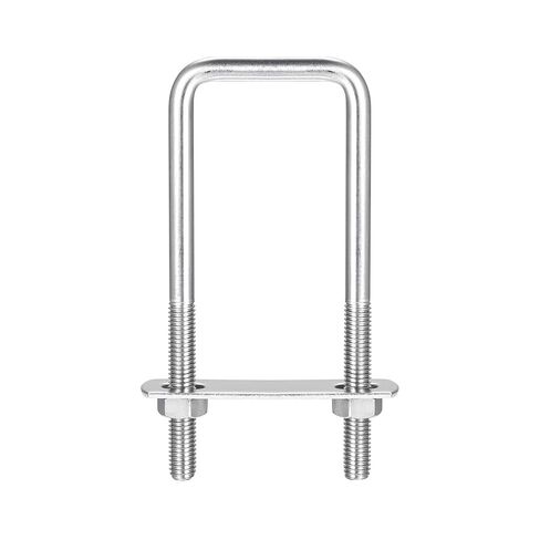 Square U-Bolts, 42mm(1.65") Inner Width 120mm Length M8 304 Stainless Steel U Clamp Bolt with Nuts and Plates, for Boat Trailer in Saudi Arabia