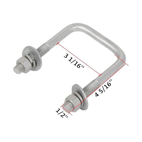 (8) U-Bolts for Boat Trailer Square 1/2" Dia x 3 1/16" x4 5/16" UBolt U Bolt in Saudi Arabia