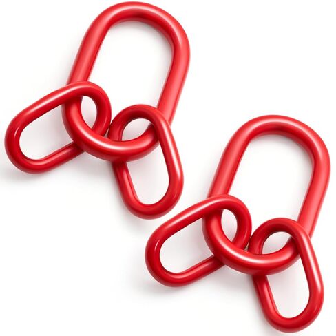2 Pack Chain Sling Ring, Oblong Master Link Hoist Ring, 10360 Lbs, Grade 80 for Lifting Rigging Hardware, Red in Saudi Arabia