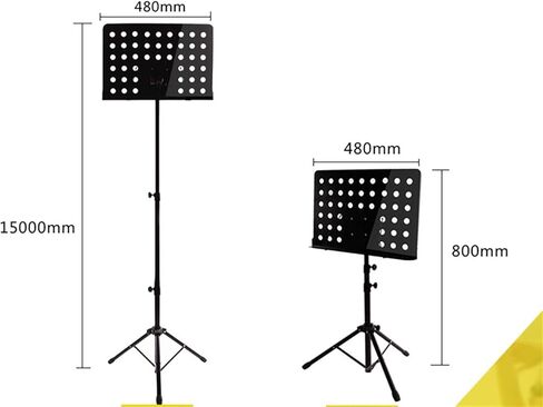 Foldable and Easy-to-Storage Metal Music Stand, Wide General-Purpose Music Holder, Guitar Violin Guzheng Universal Sheet Music Stand in Saudi Arabia