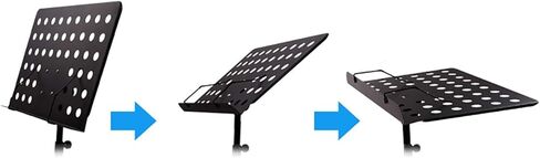 Foldable and Easy-to-Storage Metal Music Stand, Wide General-Purpose Music Holder, Guitar Violin Guzheng Universal Sheet Music Stand in Saudi Arabia