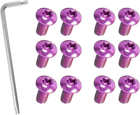 12 قطعة دراجة مكبح قرصي البراغي MTB الدوار البراغي M5x10mm مسامير مع الفولاذ المقاوم للصدأ T25 وجع-الأزرق in Kuwait