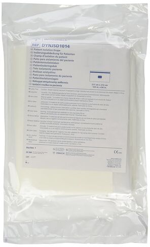 Medline Invisishield Isolation Incise Surgical Drapes, Clear Poly Film, Easy Removal, 125 Inches x 84 Inches, Adhesive 19 Inches x 10 Inches, Box of 5 Each in Saudi Arabia