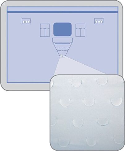 Medline Invisishield Patient Isolation Surgical Drapes, Wide, 33.5-Inch x 11-Inch Adhesive, 125-Inch x 100-Inch with Pouches, Strong Incise Adhesive, Case of 15 Each in Saudi Arabia