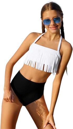 Girls Swimsuit Two Piece Bikini Set Adjustable Straps Girls' Swimwear Summer Quick-Dry Bathing Suit for Beach Pool in Saudi Arabia