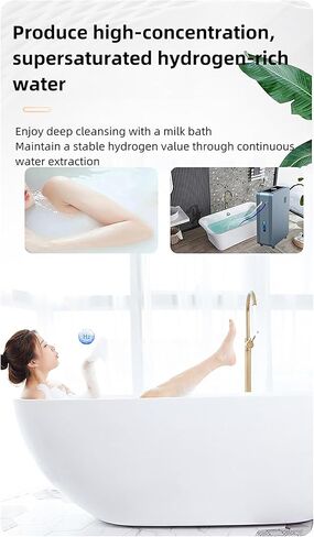 Hydrogen Bath Machine, 6000ml/min, 99.99% High Purity H2 Water Bath Machine, Concentration up to 2600PPB Bubble Bath Machine, For Skin Protection/Health in Saudi Arabia