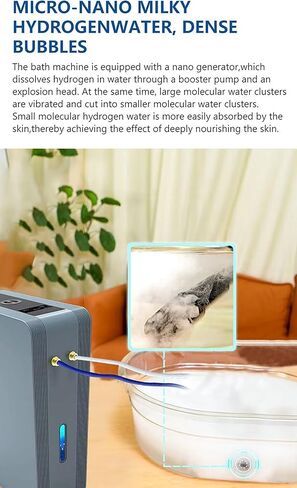 Hydrogen Bath Machine, 6000ml/min, 99.99% High Purity H2 Water Bath Machine, Concentration up to 2600PPB Bubble Bath Machine, For Skin Protection/Health in Saudi Arabia