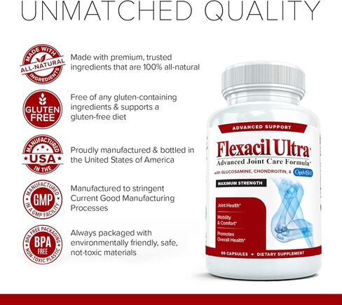 (3 Bottles Maximum Strength Joint Health & Support Supplement | Glucosamine, Chondroitin, Hyaluronic Acid & MSM | Flexibility Support for Healthy Knee & Back. 60 Capsules Each in Saudi Arabia