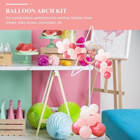 Star Shaped Balloon Display Bracket with Base Upright Balloon Stand Kit for Birthday and Wedding Party Decorations for Indoor Event Supplies in Saudi Arabia