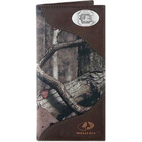 NCAA Georgia Bulldogs Brown Wrinkle Leather Roper Concho Wallet, One Size in Kuwait