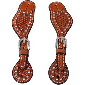 أحزمة جلدية أمريكية سبيرز للبالغين المرأة الغربية حفز ركوب الخيل عرض سباق برميل وحزام روديو in Kuwait