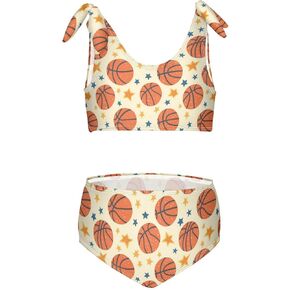 Wusikd Sport Basketball Girls Swimsuits Two Piece Swimwear Bikini Set for for Girls Size 11-12T in Kuwait