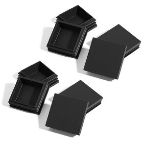 8 Pack 1 3/4 Inch (45mm) Square Plastic Hole Plugs, Black Tubing End Caps Square Chair Leg Caps Plastic Pipe Plugs Insert End Cap for Metal Tubing Post Chair Leg Table Bookshelves Furniture in Kuwait