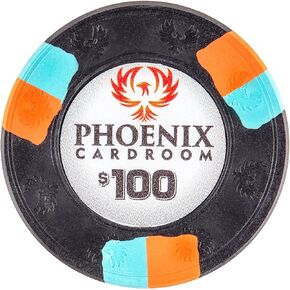 Phoenix Real Clay 10-gram Poker Chips (25-Pack) - Ultra Premium Casino Style Poker Chips in Kuwait
