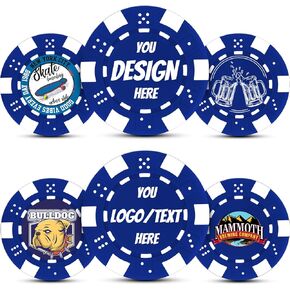 Personalized Clay Poker Chips - Customizable Design Text/Logo Printed Clearly and Durable & Smooth Surface, Ideal for Casino Nights, Game Rooms,Poker Lovers Birthday in Saudi Arabia