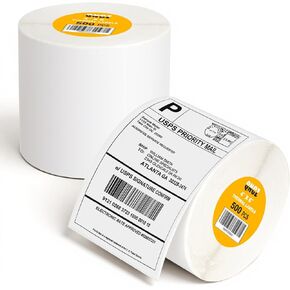 ملصقات شحن ورق الطابعة الحرارية Qncz 4x6، 500 ملصق - مثقوبة، لاصقة قوية، ملصقات بريدية مقاومة للتلطخ، متوافقة مع طابعات رولو، زيبرا، جادينز، نيلكو in Kuwait