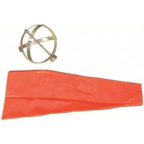 Cortina 03-WS-3KT Windsock Kit, 3 ft Length, 10" Diameter, PVC-Coated Nylon, International Orange, Includes Mounting Hardware in Kuwait