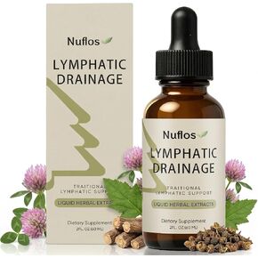Nuflos قطرات التصريف اللمفاوي، مكملات التصريف اللمفاوي، مزيج عشبي ممتاز 4 في 1، عافية يومية وتخفيف عام، 2 أونصة سائلة. أوز (أ) in Kuwait