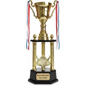 كأس كبير مقاس 25 بوصة مع نقش مخصص مجاني - جائزة كأس معدني Premuim لكرة القدم الخيالية، وتقدير الشركات، والبطولات الرياضية - كأس بطولة عملاقة مخصصة in Kuwait