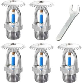 5Pcs Fire Sprinkler Heads, DN15, 141° Wide Spray, High Temp Resistant for Protection Systems(UP TYPE) in Kuwait
