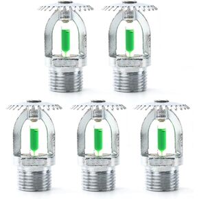 Bronze 93 Degrees Pendent Fire Sprinkler Head 1/2" DN15 Extinguishing System Protection For School Gym Public(Up type (5PCS)) in Kuwait