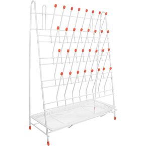 BESTYASH Metal Laboratory Test Tube Drying Rack 32-peg Draining Holder for Beakers and Bottles with Plastic-Coated Pegs Space-Saving Lab Bottle Drying Organizer in Kuwait