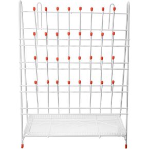 رف تجفيف المختبر 32 فتحة أنبوب اختبار استنزاف رف سلك الأواني الزجاجية حامل تجفيف لزجاجات وأنابيب المختبر in Kuwait