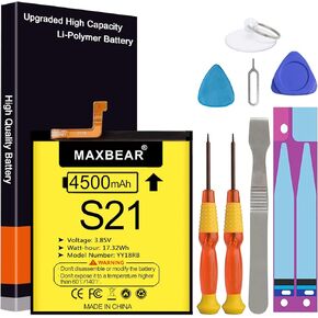 MAXBEAR Galaxy S21 Ultra Battery, (Upgraded) 5500mAh 3.85V Li-Polymer Replacement Battery EB-BG998ABY for Samsung Galaxy S21 Ultra 5G SM-G998B/DS SM-G998U with Repair Tool Kit in Kuwait