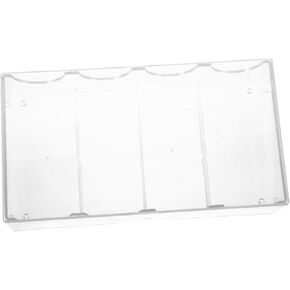 Large Capacity Transparent Poker Chip Case with Buckle Closure Portable Poker Chip Holder and Organizer Box for Easy Storage and Transport in Kuwait