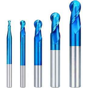 2 الناي نانو الأزرق معطف الكرة الأنف دوامة نهاية مطحنة مجموعة كربيد نهاية مطحنة CNC آلة راوتر بت CNC راوتر بت للخشب العمل الاكريليك MDF PVC in Kuwait