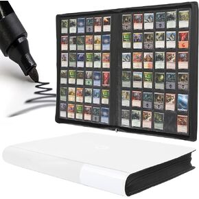 مجلد بطاقات التداول D DACCKIT 4 جيوب - يناسب 336 بطاقة، 21 صفحة تحميل جانبية، مجلد بطاقات بدون حلقات للألعاب القابلة للتجميع، الرياضة، TCG (الطراز D، أسود كلاسيكي) in Kuwait