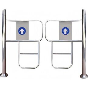 Durable Self-Closing Metal Swing Gate for Yards & Warehouses 90° Manual Pedestrian Entrance Stainless Steel(120cmx100cm) in Kuwait